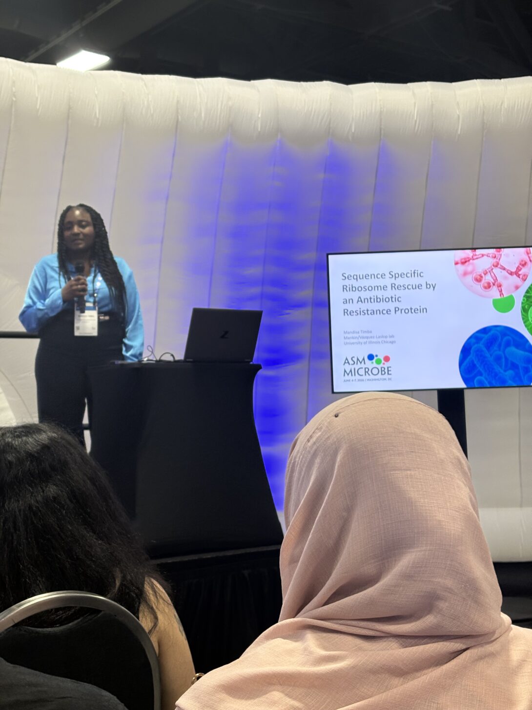 Mandisa presenting at ASM